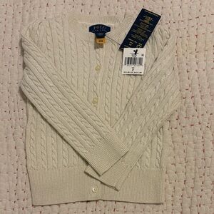 Polo by Ralph Lauren Women's Ivory Cable Knit Cardigan